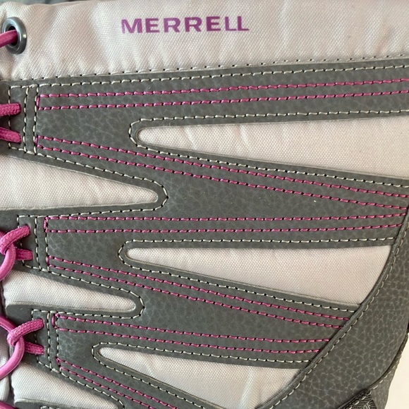 Chic Gray and Pink Winter Boots - Picture 7 of 9